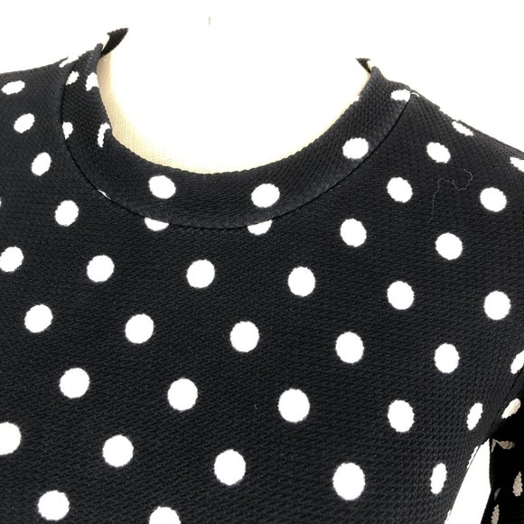H&M Divided Navy Blue White Polka Dot Dress Sz 6 - Picture 5 of 8